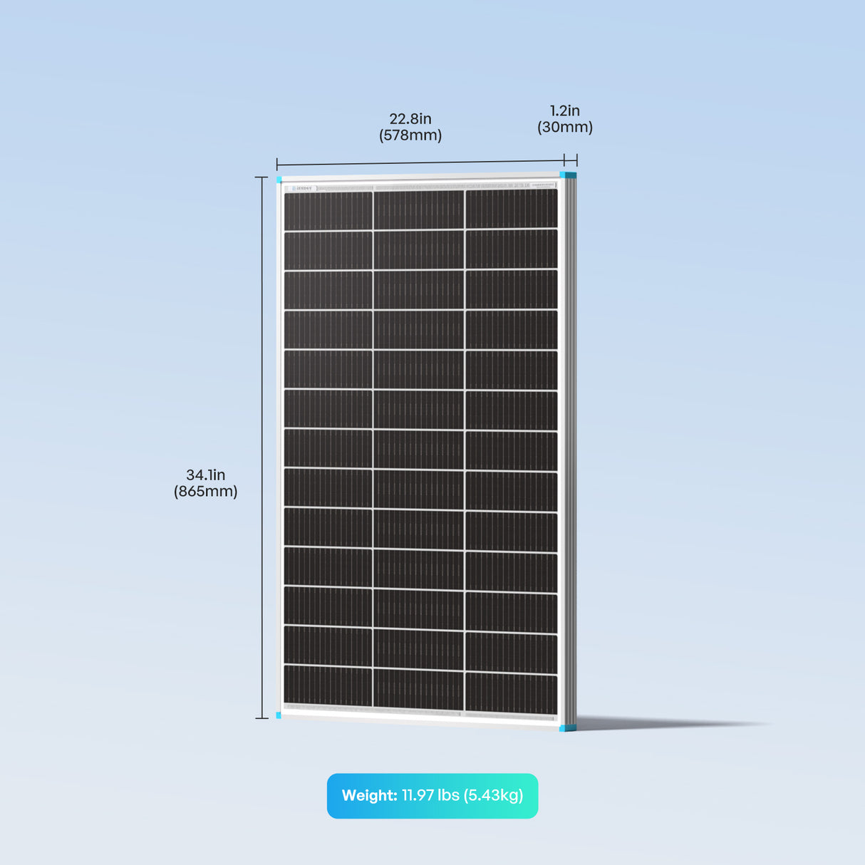 100W Dwustronny Panel Słoneczny N-Type