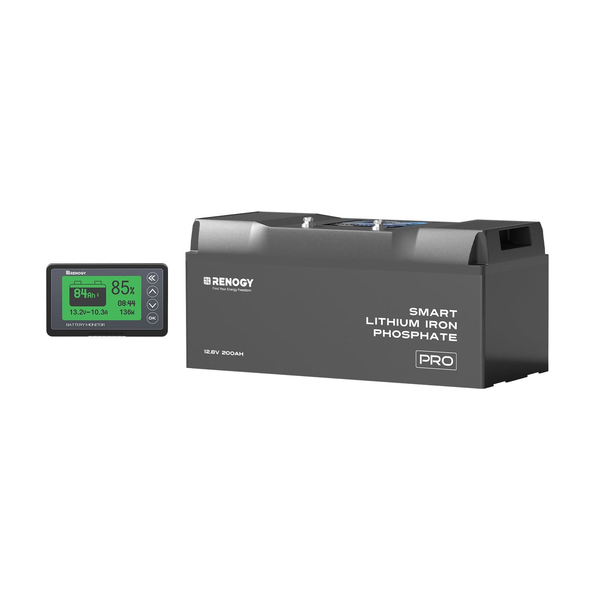Pro 12V 200Ah Akumulator LiFePO₄ z Bluetooth i funkcją samogrzewania Inteligentny