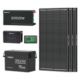 3,84 kWh Zestaw Solarny do Kampera | 300Ah Akumulator LiFePO4, 2000W Inwerter