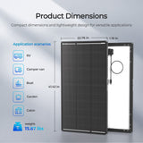 ShadowFlux 12V 120W Panel Solarny N-Type Anti-Shadow do Kamper